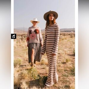 BOHME TORREY STRIPED MAXI DRESS